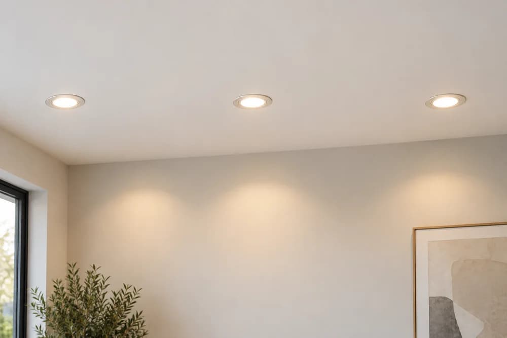 Imagem ilustrativa de iluminação interior com focos LED
