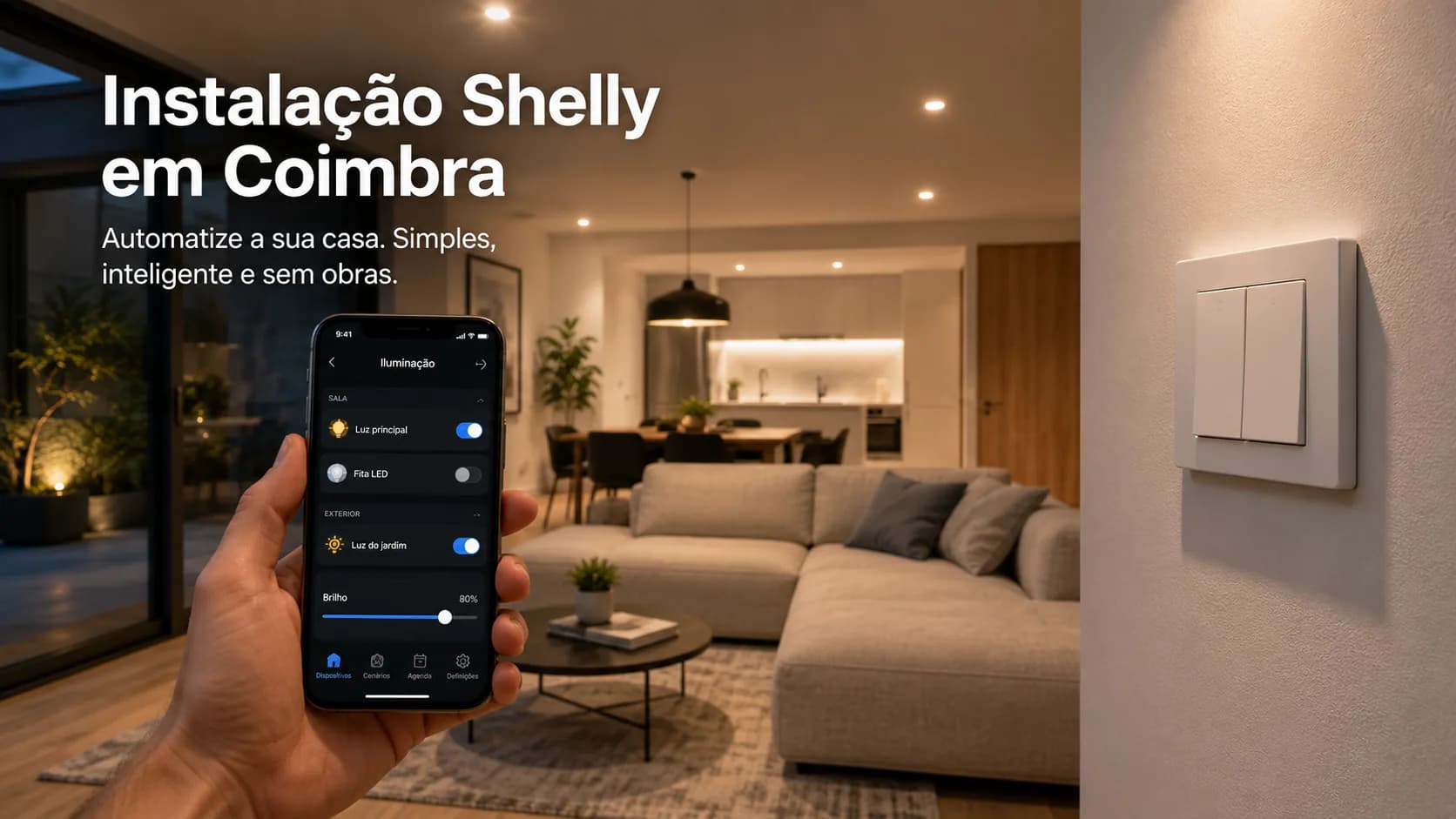 Domótica com controlo de iluminação pelo telemóvel